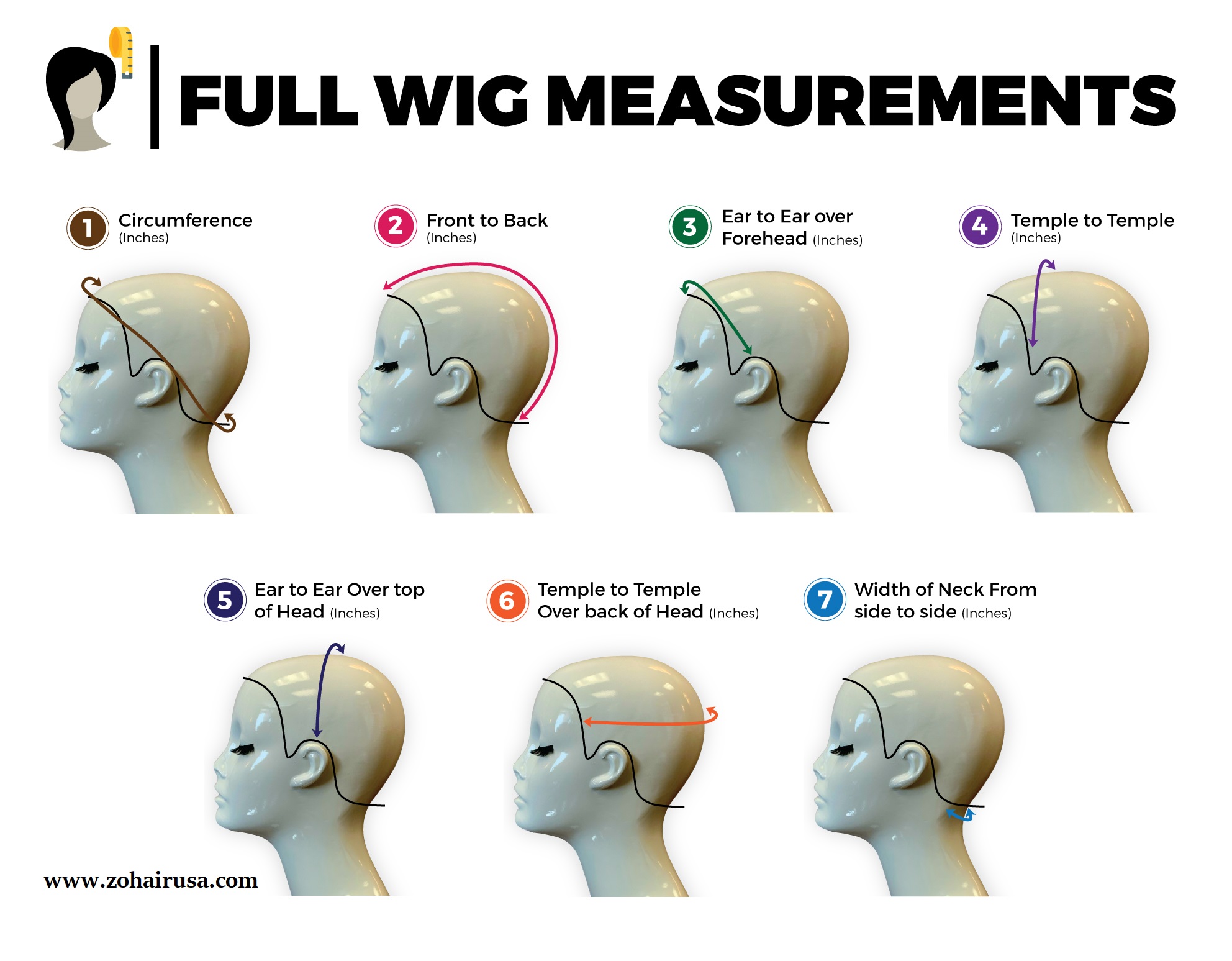 HOW TO MEASURE YOUR HEAD FOR A WIG